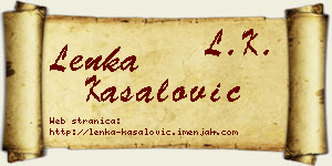 Lenka Kasalović vizit kartica